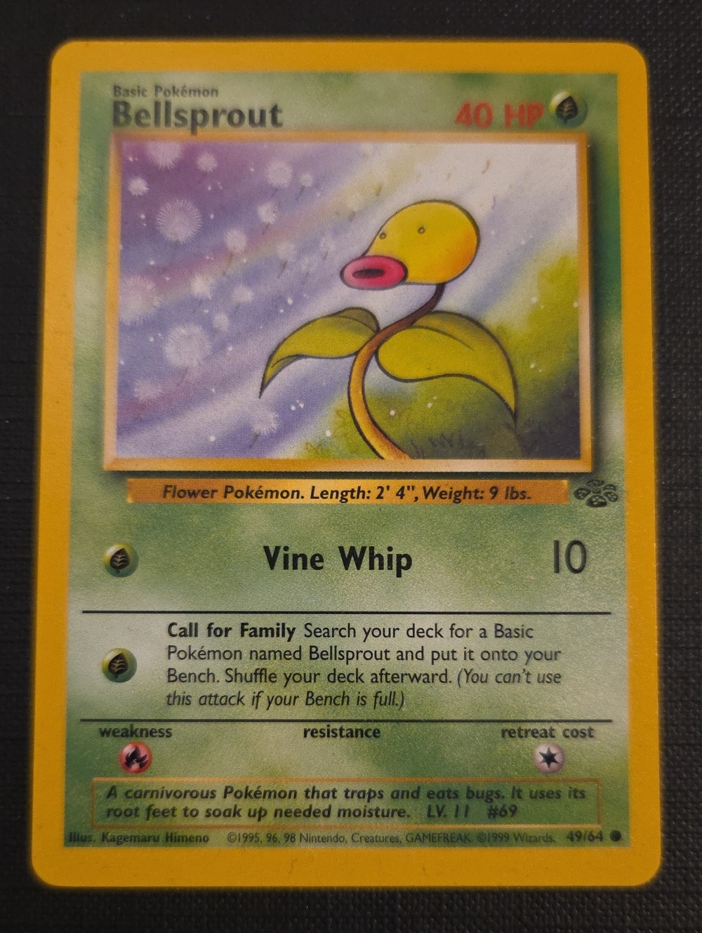 BELLSPROUT Pokemon Jungle Set (1999) Trading Card (49/64)